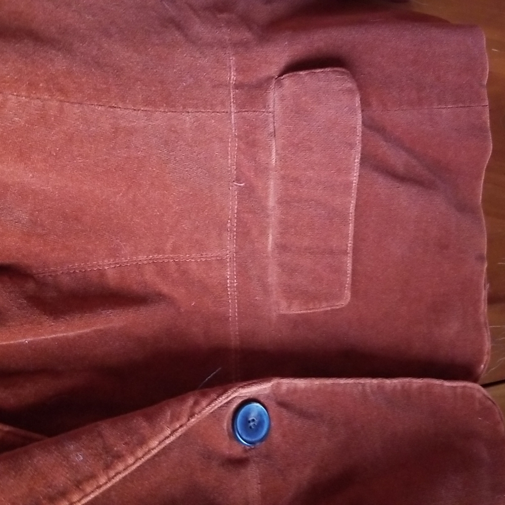 Host Pick Hooray! Talbots rust color velveteen blazer, size 12 WP - Picture 3 of 4